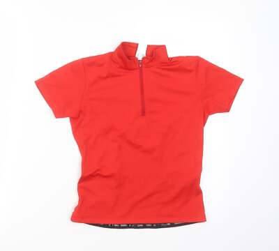 Oxylane Jungen rot Polyester Basic T-Shirt Größe 8 Jahre Rundhals - aktive Kleidung