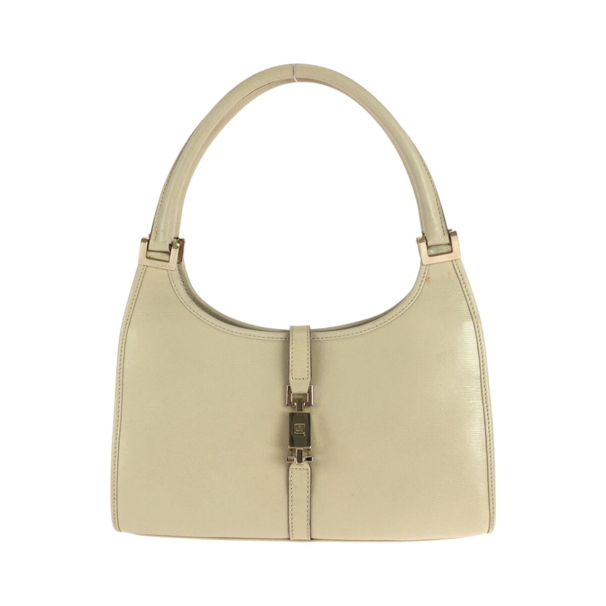GUCCI Jackie 002 1068 sac à main une bandoulière ivoire or quincaillerie cuir GG