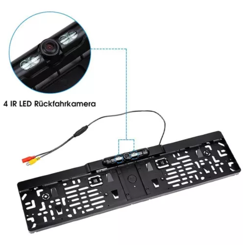 Auto Rückfahrkamera Kennzeichen LED 170° IR Einparkhilfe Nummernschild Halter DE - Bild 12 von 16