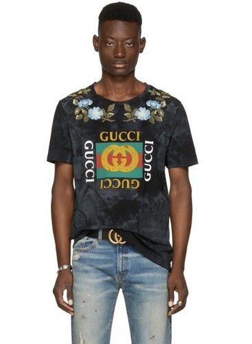 Gucci T Shirt Logo embroidery Florad 