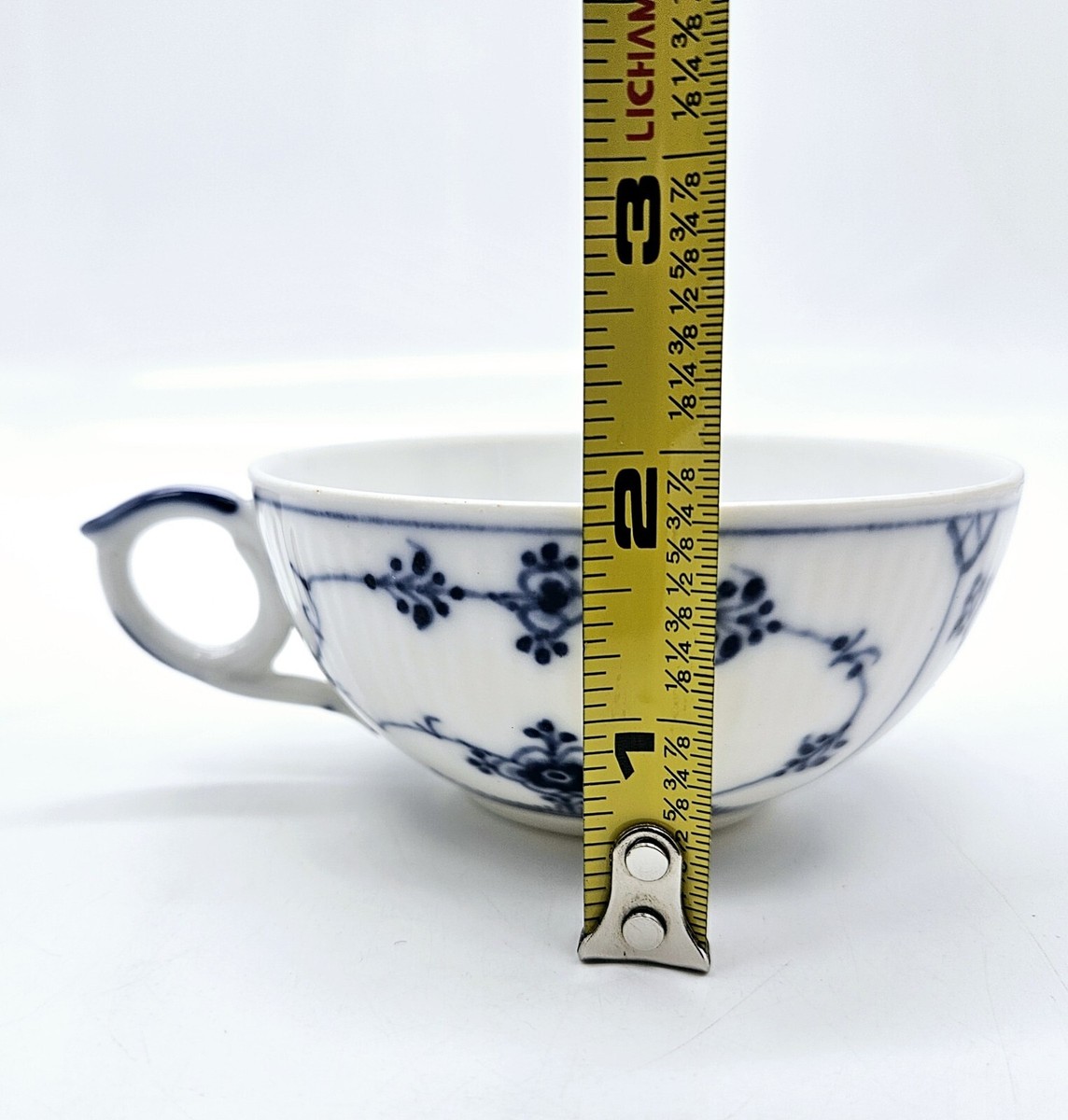 Royal Copenhagen Blue Fluted Plain Tea Cup 76 and Half Lace Royal Copenhagen Blue Fluted Plain Tea Cup 76 and Half Lace