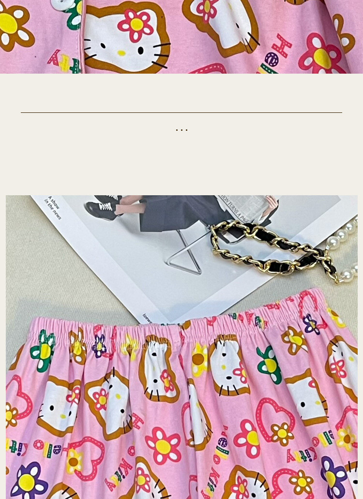 Cartoon Hello Kitty Pyjamas Set