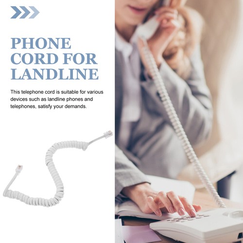 2 Pcs Telephone Cable Office Cord Coiled Cords Cables for Landline - Photo 3/12