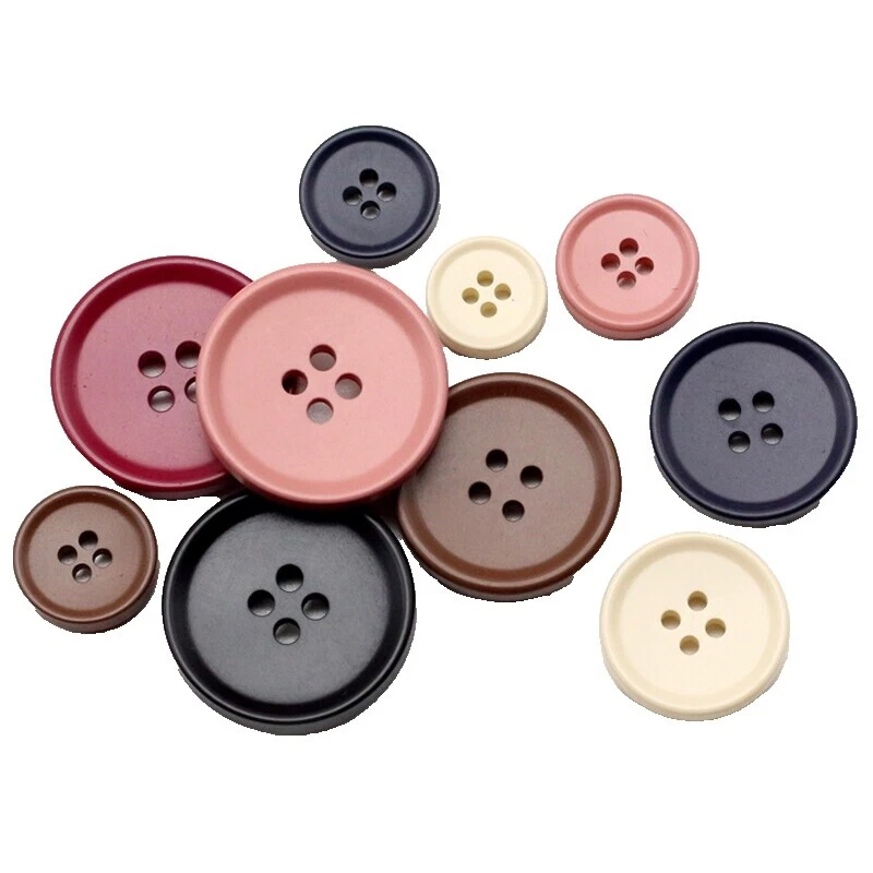 Resin Shirts & Blouses 4-Hole Flat Button Sewing Buttons