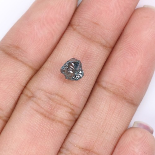 Natural Loose Rough Blue Color Diamond 1.27 CT 6.05 MM Irregular Cut KDL2257 - Picture 3 of 8