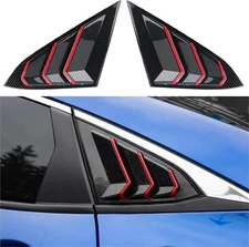 Quarter Window Louver Cover For Honda Civic 2016-2021 ABS Rear Side Carbon Fiber