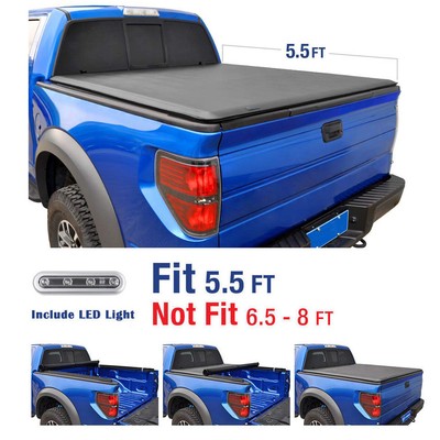 Truck Bed Accessories 2004 2018 Ford F 150 5 5ft Bed Excl Raptor Vinyl Smooth Roll Up Tonneau Cover Auto Parts And Vehicles