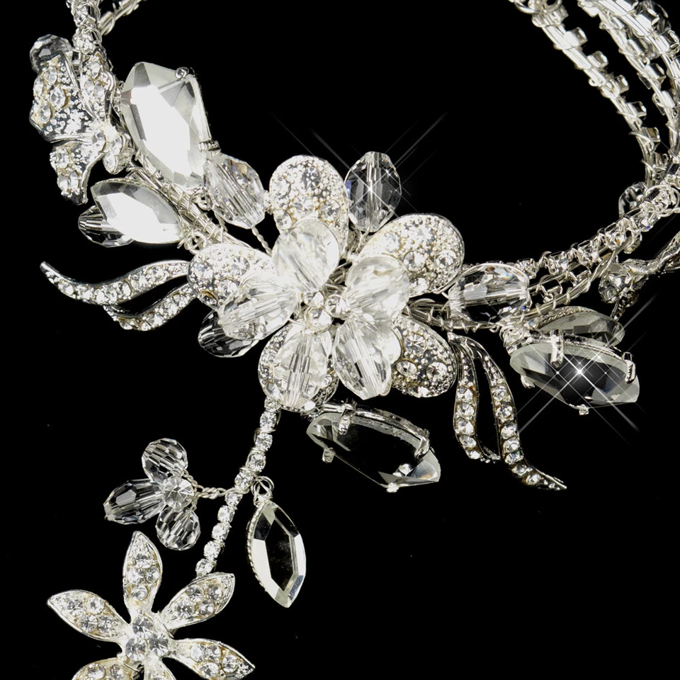 Sandalia nupcial con flores de cristal para manos o pies joyería playa destino boda Foto 2 de 2