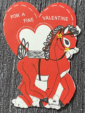 Hallmark Vintage Valentine Card Pony For A Fine Unwritten Made in USA