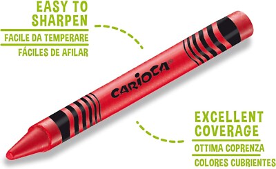 Pastelli a cera Jumbo 12 pezzi Carioca - Prodotto • D'Ambros