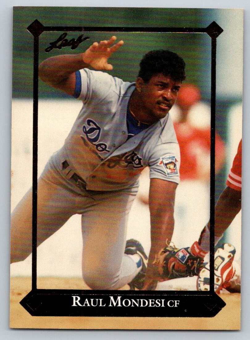 Raul Mondesi #BC-16 Baseball Cards 1992 Leaf Gold Rookies trading card — raw and PSA graded price guide