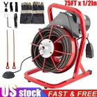 Heavy Duty 75Ft Drain Cleaning Machine Sewer Snake Cleaner for Sinks, Toilets, S