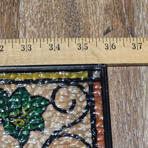 Vintage 80s Pabst Blue Ribbon Beer Faux Stained Glass Bar Sign Plastic Wall - 第 12/13 張圖片