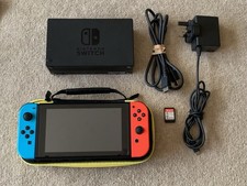 Nintendo Switch Console Neon Red/Blue HAC 001(01) 2023 Plus Game & Memory Card