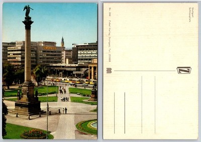 Continental Schlossplatz Stuttgart Germany Postcard