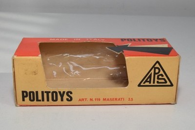 B75 1:41 ORIGINAL EMPTY BOX FOR POLITOYS 119 MASERATI 3.5 LITRE EXC. 3