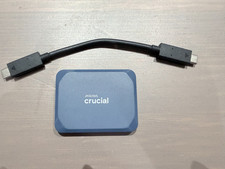 Crucial X10 2TB 100% Health External SSD Up to 2,100MB/s USB 3.2 USB-C Blue