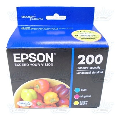 3PK Genuine EPSON 200 Standard Color Inks Ink XP300 XP200 XP400  XP310
