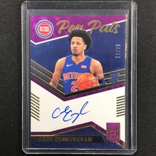 2021-22 Donruss Elite CADE CUNNINGHAM Pen Pals Rookie Auto Purple 21/25