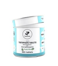 YouClean Refill Pack - 365 Toothpaste Tablets - Natural Remineralization Whi...