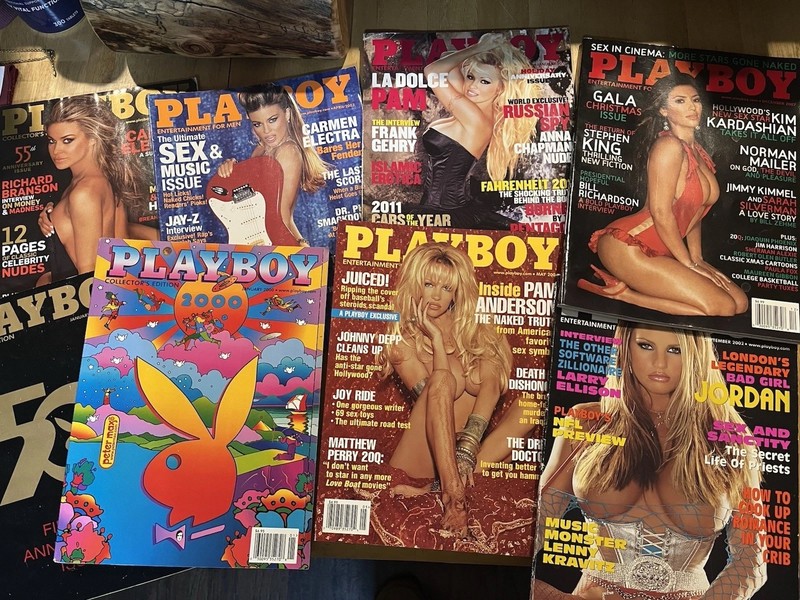 *Playboy Magazine Lot of 8 Vintage  Kim Kardashian, Pamela Anderson, Etc..