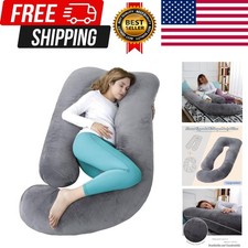 60 Inch Pregnancy Pillow for Sleeping, Extra Large U Shaped Body Pillow, Mate...