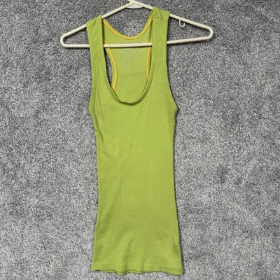 Vintage Y2K Rue21 Tank Top Junior M Neon Layering Rave Clubwear Scene Streetwear