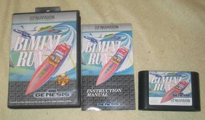 Bimini Run Complete in Box for Sega Genesis. Authentic. Clean/Tested. MINT!