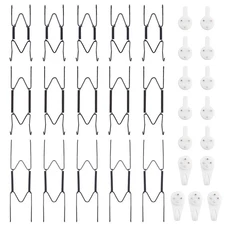 15 Pcs Plate Hangers for The Wall 4/6/8 Inch Invisible Decorative Wire Plate