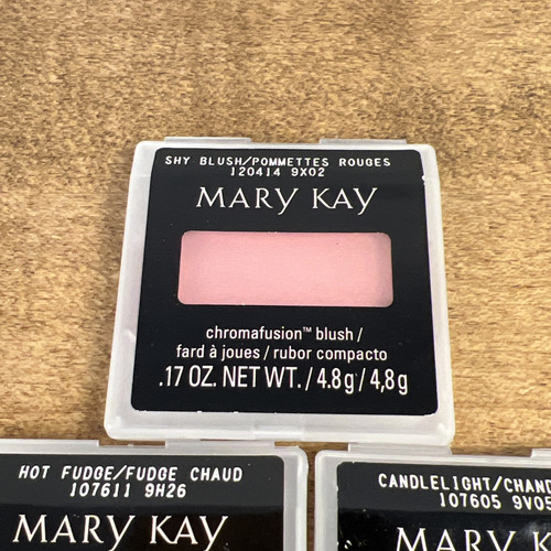 Mary Kay Chromafusion Blush & Eye Shadow Lot Shy, Hot Fudge, Candlelight, Merlot - Picture 3 of 10