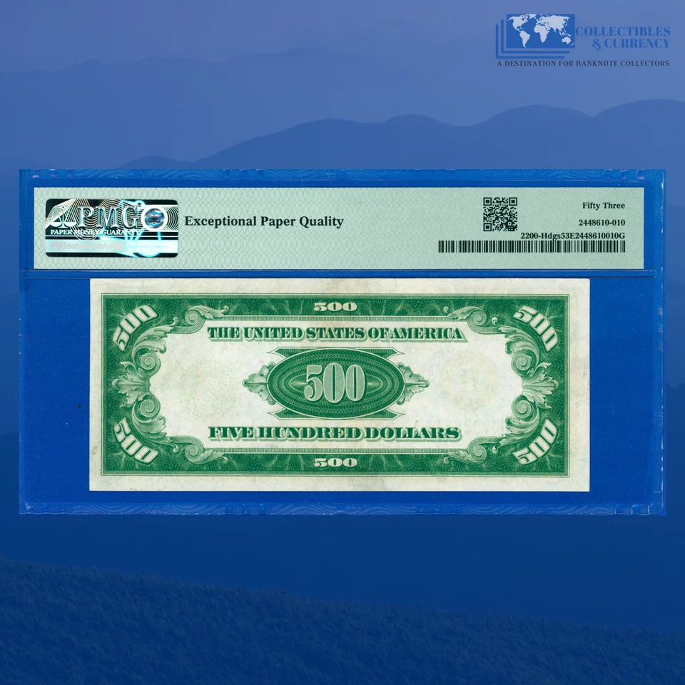 Fr.2200-H 1928 $500 Federal Reserve Note St.Louis Gold Clause, PMG 53 EPQ #26813 - Image 2 of 3