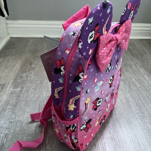 Zaino Disney Store Minnie Mouse bambino scuola materna viola/rosa nuovo condizioni - Foto 7 di 8