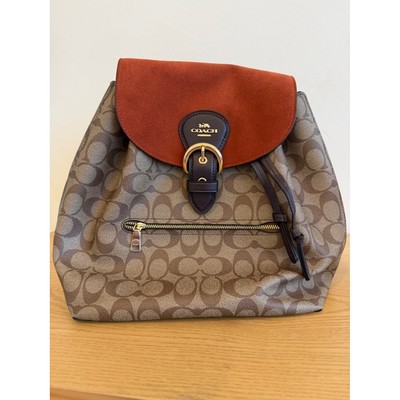 New Coach Kleo Backpack with Rust Suede Flap | eBay display picture 3