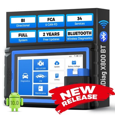TOPDON Veridiag X800 BT Car Diagnostic Tool Active Test CAN-FD FCA 34+ Resets