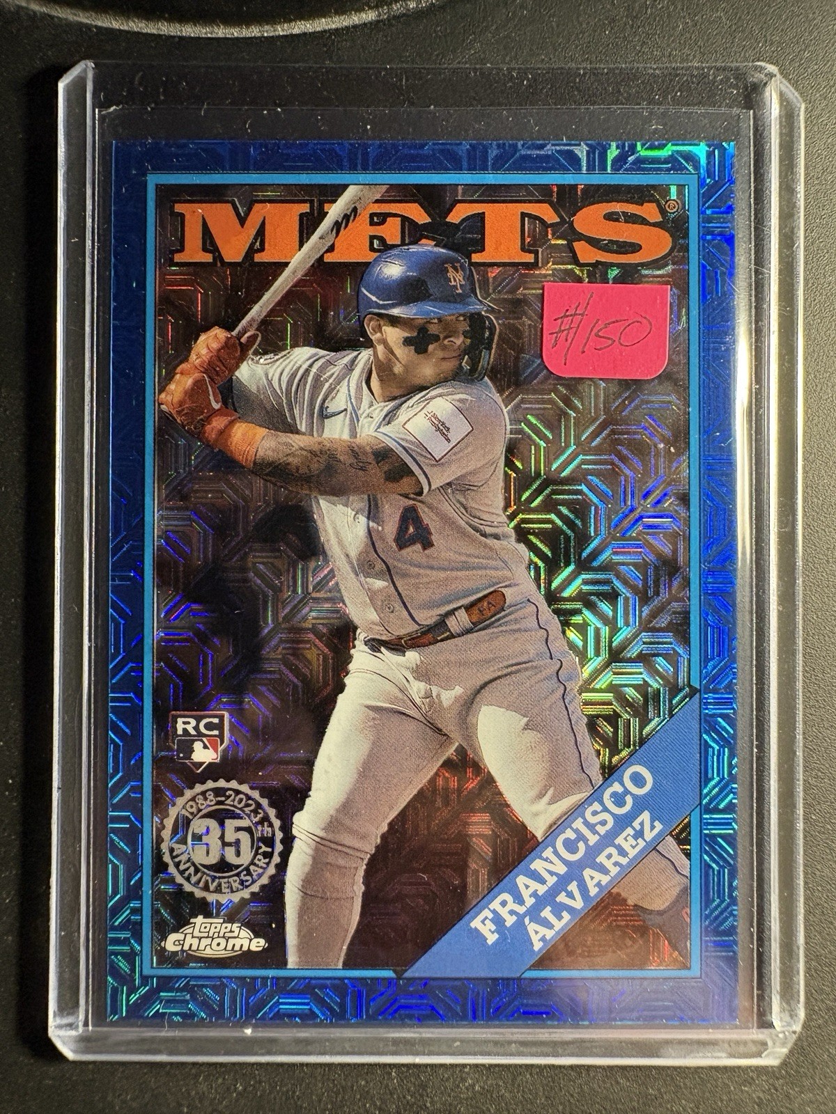 Francisco Alvarez 2023 Topps Chrome RC #60 Silver Pack BLUE REFRACTOR /150