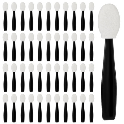 50 Pcs Eyeshadow Applicators, Double-Side Disposable Sponge Tip Cosmetic Brushes