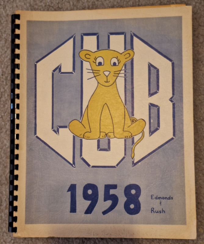 1958 CASSINGHAM CUBS ELEMENTARY / MIDDLE SCHOOL BEXLEY OHIO YEARBOOK - THE CUB!!