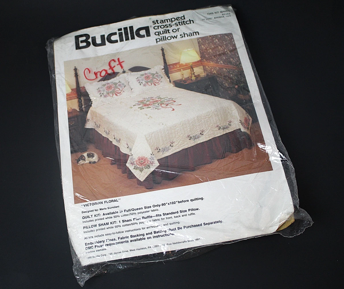 Kit Patchwork Bucilla Tulips Quilt Blocks #63127 - Vintage, Fabriqué Aux USA, Neuf