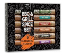 BBQ & Grill Spice Set - 6 Blend Flavors in Tubes a Gift Box, For... 