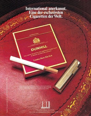 3w26139/ Reklame von 1978   Zigaretten DUNHILL