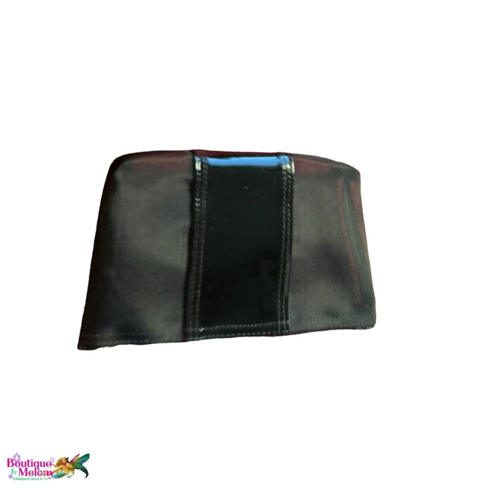 Черный лакированный и сетчатый косметический мешочек Celine Paris на молнии - Изображение 4 из 4