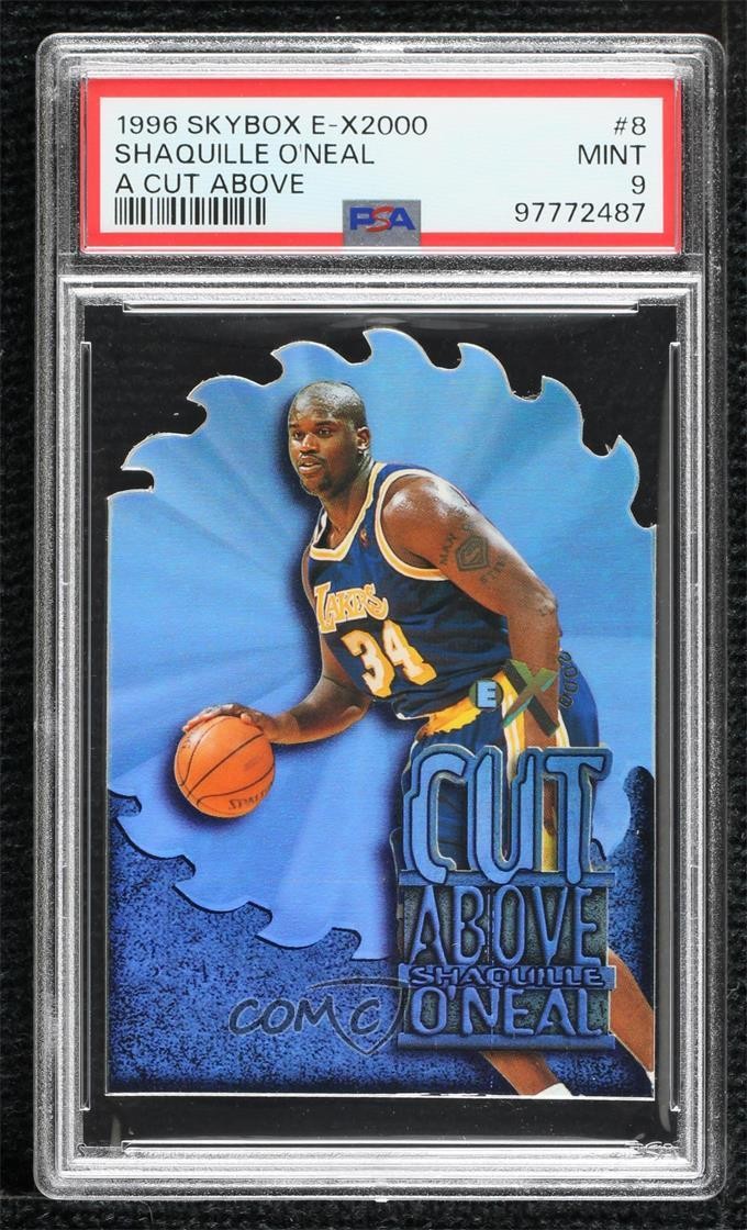 1996-97 Skybox E-X2000 A Cut Above Shaquille O'Neal #8 PSA 9 MINT HOF 0j4n