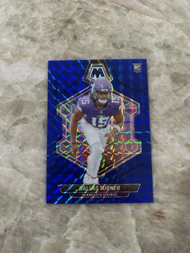 2024 Panini Mosaic Rookies Dallas Turner #317 Blue Mosaic Prizm /99 (RC)