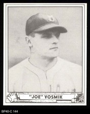1940 Play Ball Reprint #144 Joe Vosmik Dodgers 8 - NM/MT