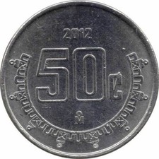 Mexico 50 Centavos | Eagle | Ring | Anillo de la Aceptación Coin 2009 - 2021