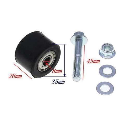 2022 New Motorcycle Chain Roller 26mm Length 8mm Cycling Part Non-slip Rubber - Picture 7 of 12