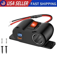 12V Dual USB Car Cigarette Lighter Socket Splitter Power Adapter Charger Outlet