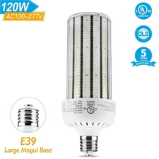 DLC 120W LED Corn Bulbs Light 5000K Replace 400W MH HPS Warehouse High Bay Light