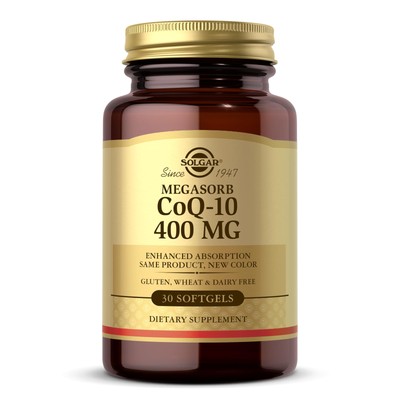 Megasorb CoQ 10 400 mg 60 Softgels Supports Brain Function Coenzyme Q10