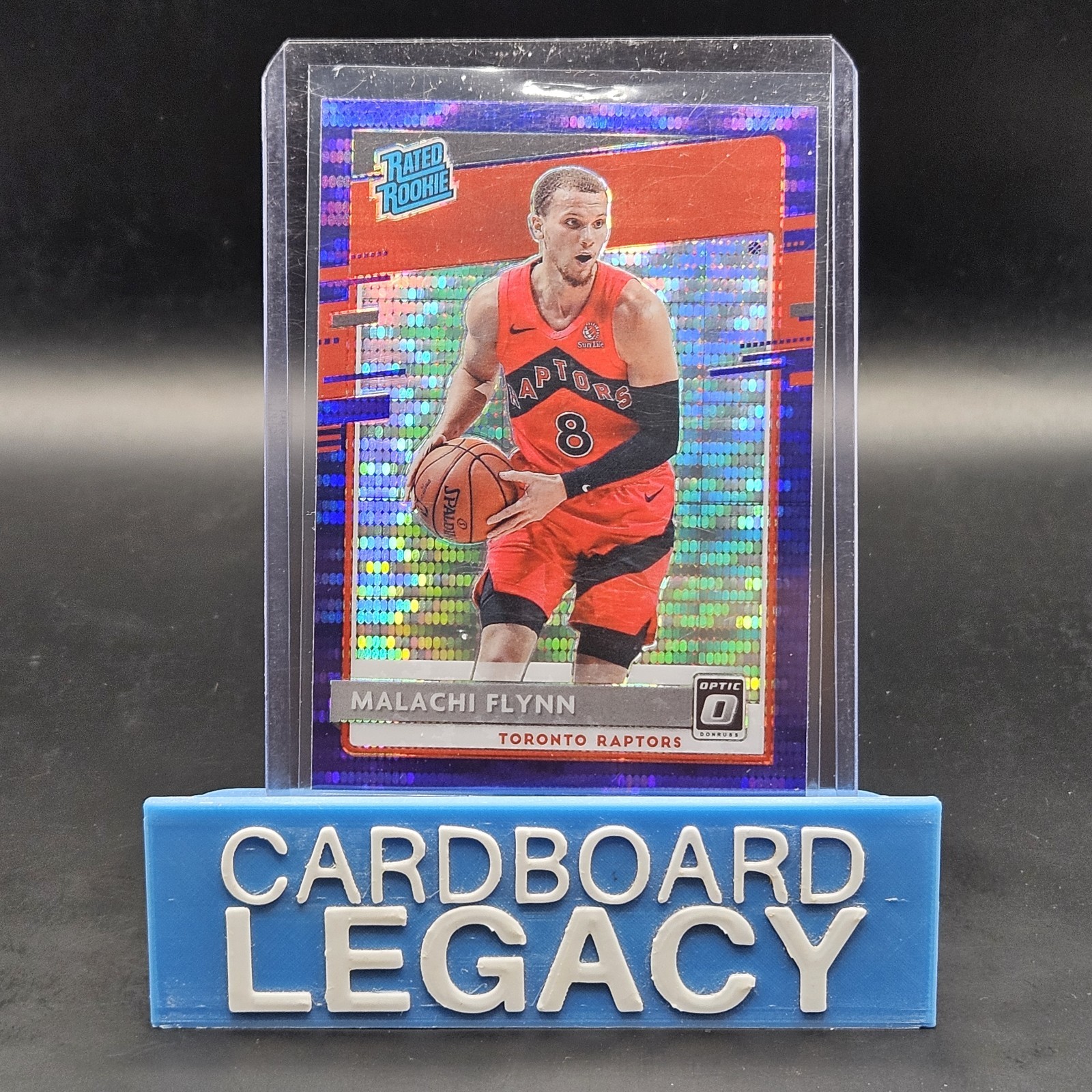 2020-21 Malachi Flynn Rookie Card Donruss Optic Purple Pulsar #179 Raptors